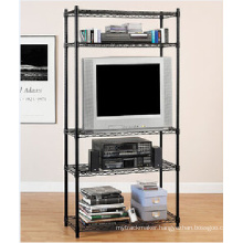 Black Wire Metal Rack for Home Living Room Use Storage (LD7535180A5E)